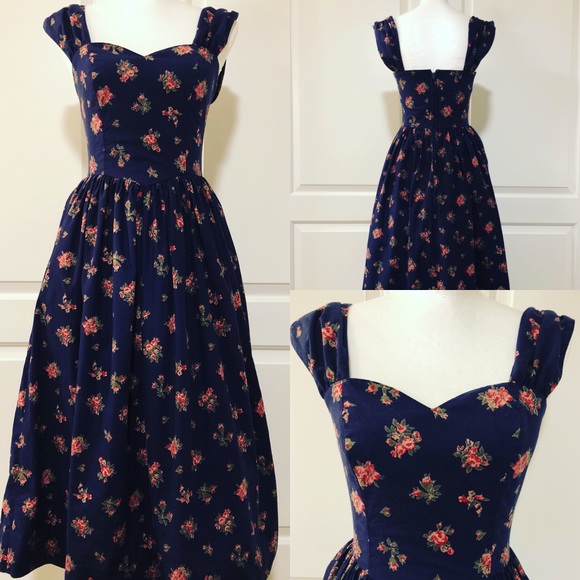 laura ashley navy dress